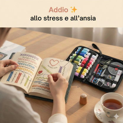 Kit di Ricamo Terapeutico – Libro con oltre 60 Disegni
